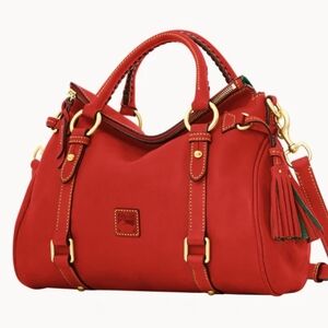 Dooney & Bourke Florentine Leather  Vibrant Red Satchel